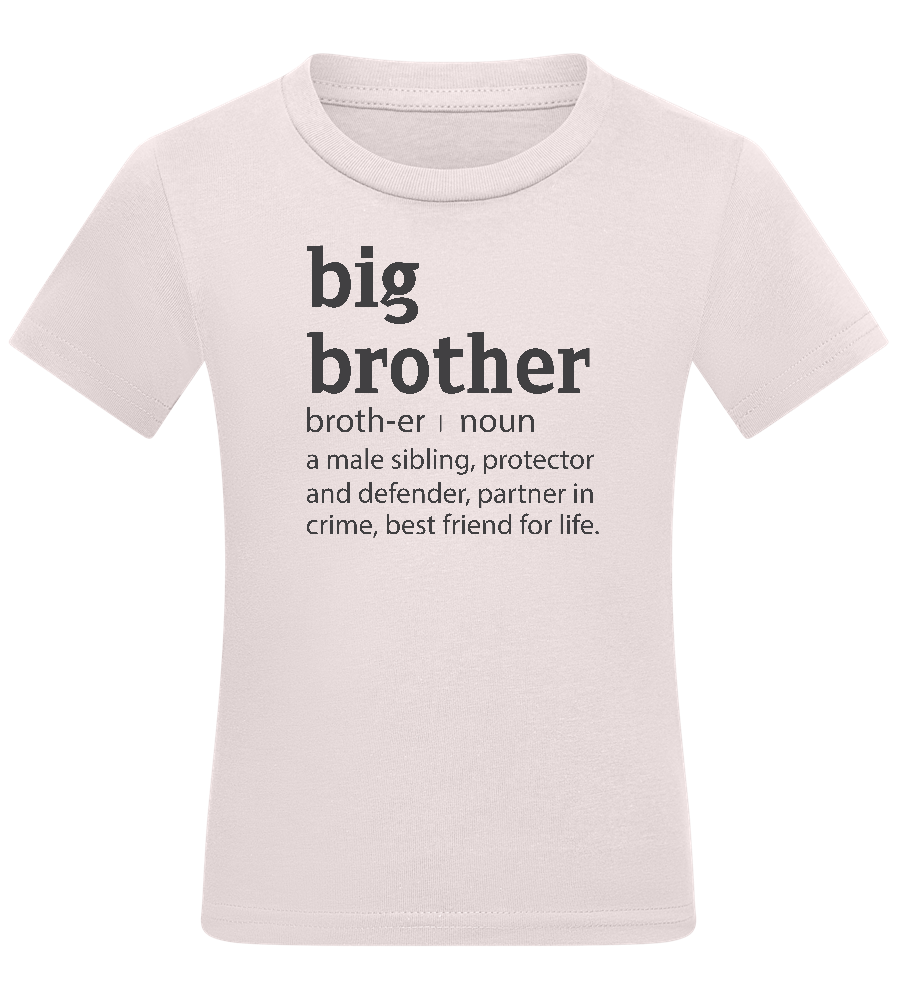 Big Brother Meaning Design - Comfort kids fitted t-shirt_LIGHT PINK_front