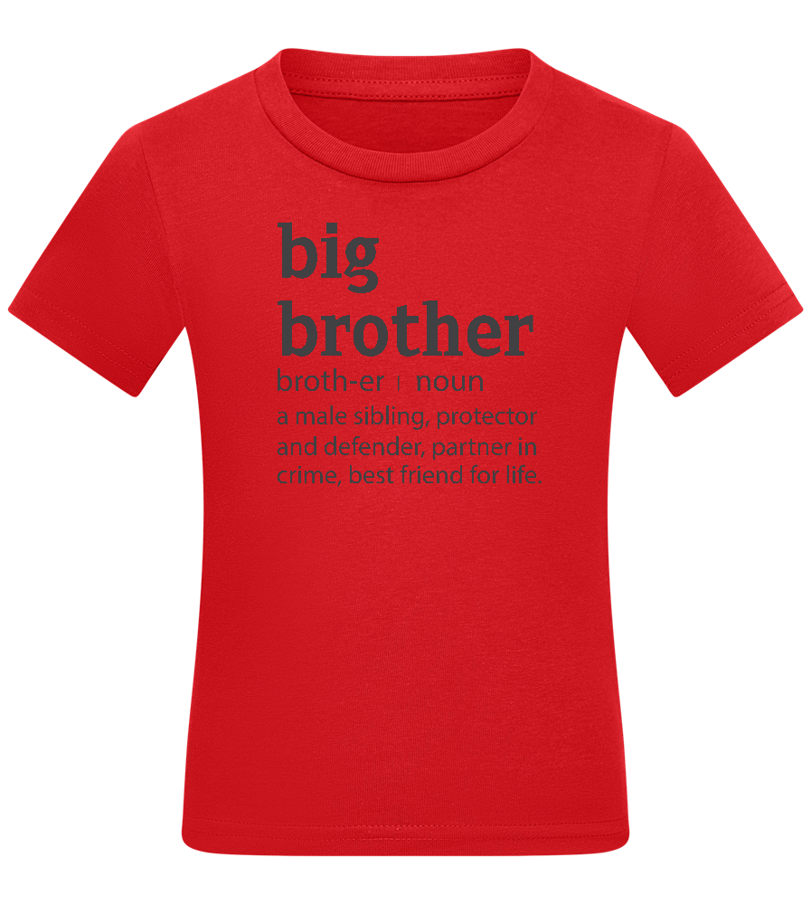 Big Brother Meaning Design - Comfort kids fitted t-shirt_RED_front