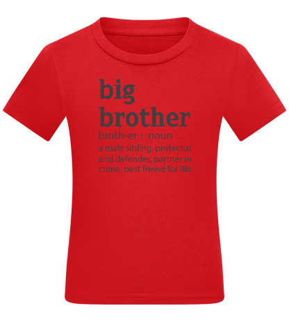 Big Brother Meaning Design - Comfort kids fitted t-shirt_RED_front