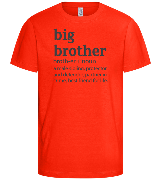 Big Brother Meaning Design - Comfort kids fitted t-shirt_RED_front