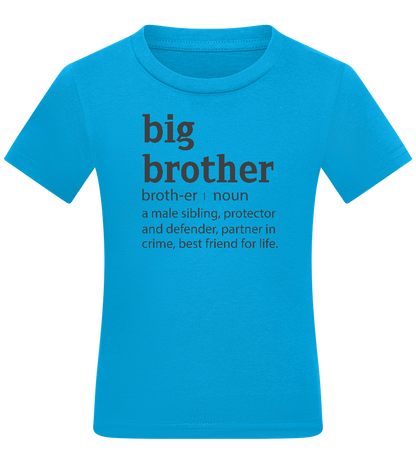 Big Brother Meaning Design - Comfort kids fitted t-shirt_TURQUOISE_front