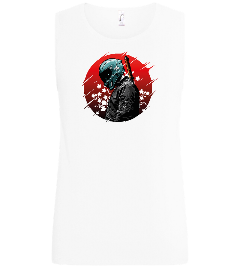 Red Samurai Design - Basic men's tank top_WHITE_front