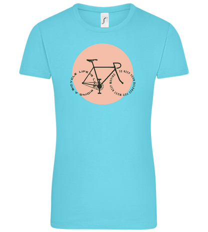 Bicycle Life Keep Moving Design - Comfort women's t-shirt_HAWAIIAN OCEAN_front