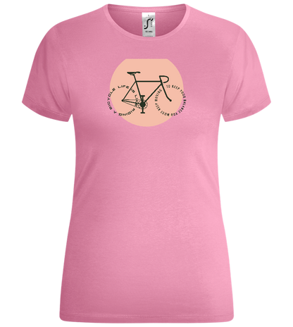 Bicycle Life Keep Moving Design - Comfort women's t-shirt_PINK ORCHID_front