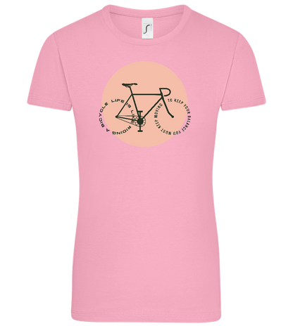 Bicycle Life Keep Moving Design - Comfort women's t-shirt_PINK ORCHID_front