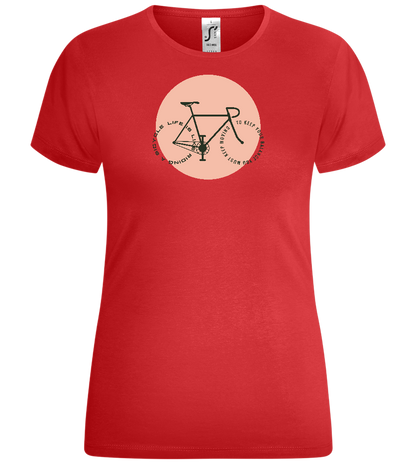 Bicycle Life Keep Moving Design - Comfort women's t-shirt_RED_front