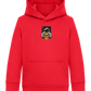 Spaceman Burger Design - Comfort Kids Hoodie_BRIGHT RED_front