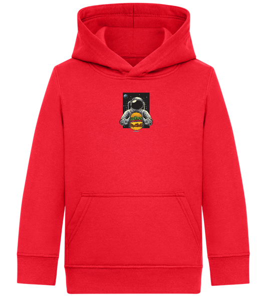 Spaceman Burger Design - Comfort Kids Hoodie_BRIGHT RED_front