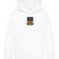 Spaceman Burger Design - Comfort Kids Hoodie_WHITE_front