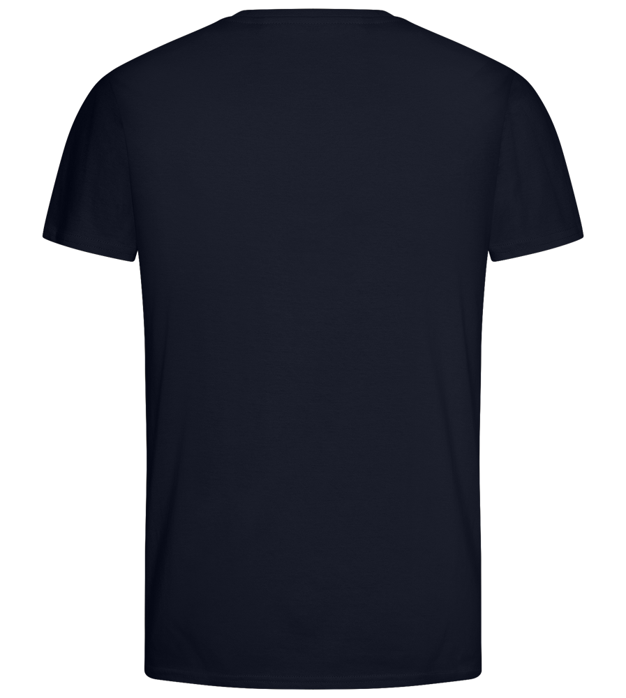 Life Keeps Going Design - Basic men's fitted t-shirt_FRENCH NAVY_back
