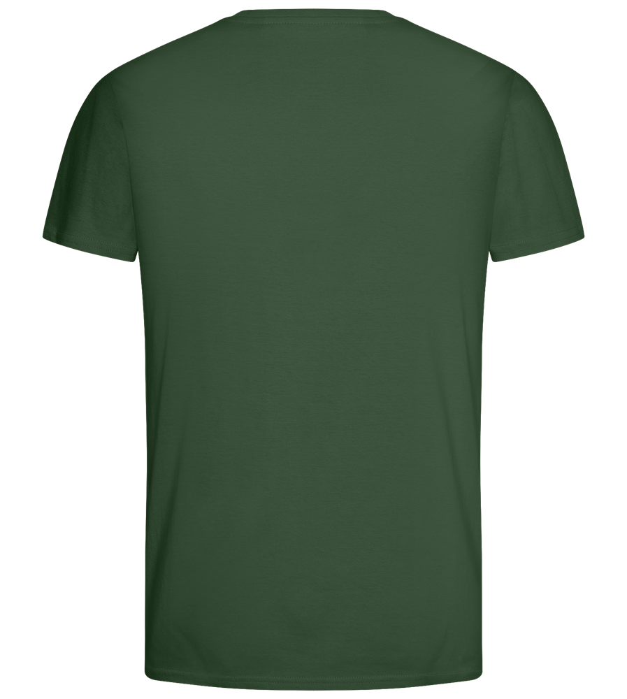 Life Keeps Going Design - Basic men's fitted t-shirt_GREEN BOTTLE_back