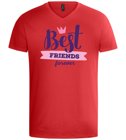 Best Friends Forever 1 Design - Basic men's v-neck t-shirt_RED_front