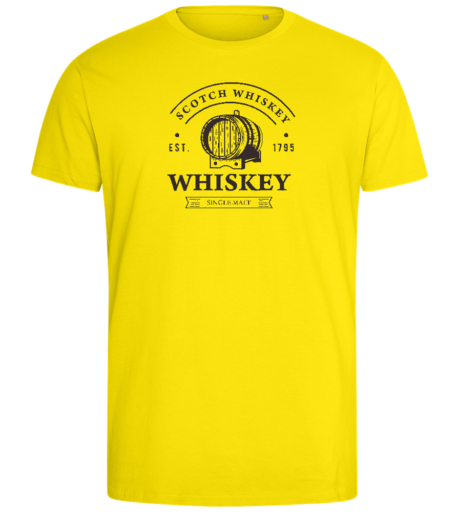 Scotch Whiskey Design - Comfort men's fitted t-shirt_YELLOW_front