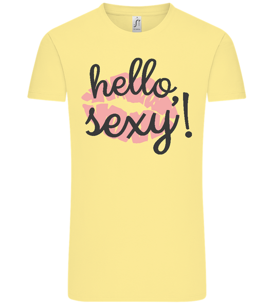 Hello Sexy Kiss Design - Comfort Unisex T-Shirt_AMARELO CLARO_front
