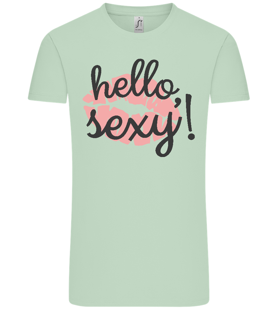 Hello Sexy Kiss Design - Comfort Unisex T-Shirt_ICE GREEN_front