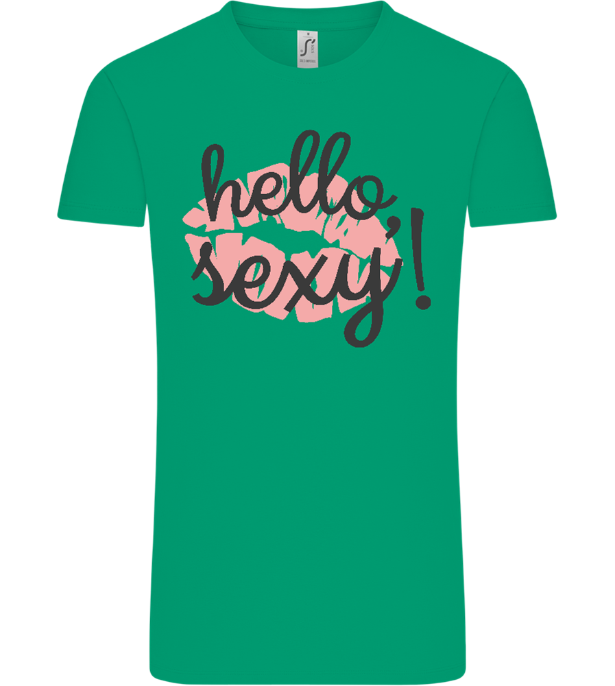 Hello Sexy Kiss Design - Comfort Unisex T-Shirt_SPRING GREEN_front