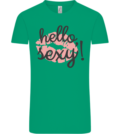 Hello Sexy Kiss Design - Comfort Unisex T-Shirt_SPRING GREEN_front