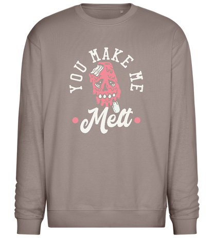 You Make Me Melt Ice Cream Design - Comfort Essential Unisex Sweater_CHARCOAL CHIN_front