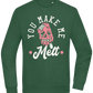 You Make Me Melt Ice Cream Design - Comfort Essential Unisex Sweater_GREEN BOTTLE_front