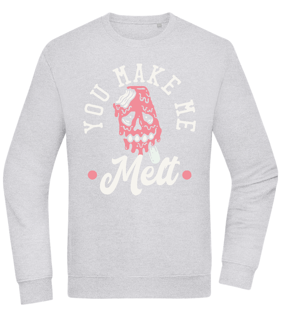 You Make Me Melt Ice Cream Design - Comfort Essential Unisex Sweater_ORION GREY II_front