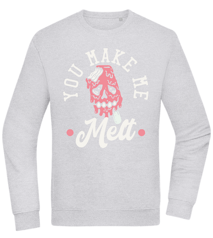 You Make Me Melt Ice Cream Design - Comfort Essential Unisex Sweater_ORION GREY II_front