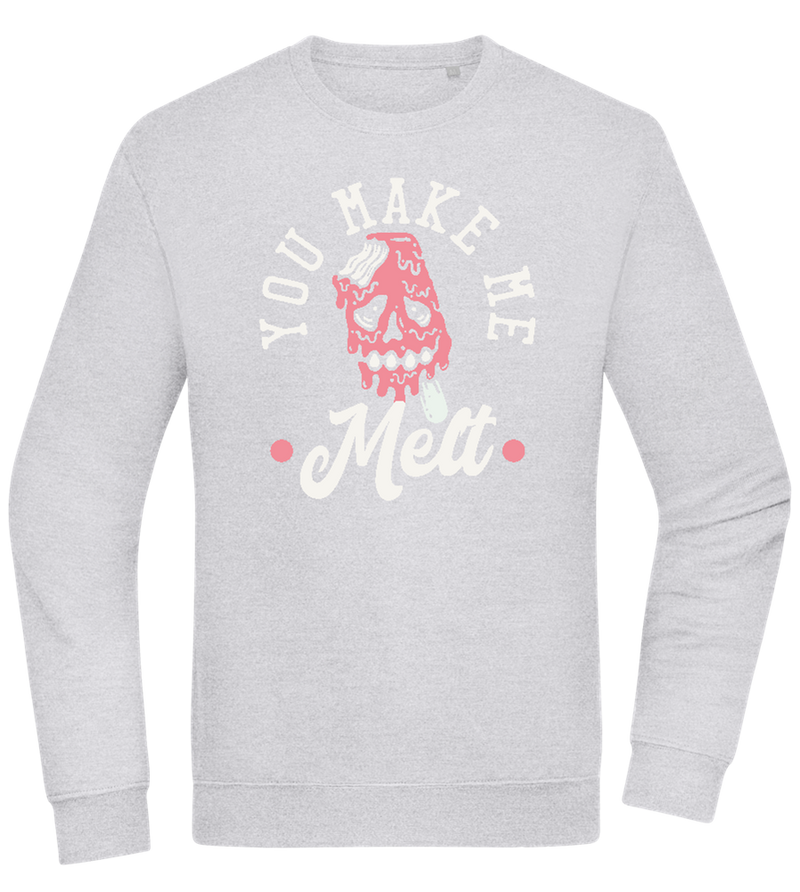 You Make Me Melt Ice Cream Design - Comfort Essential Unisex Sweater_ORION GREY II_front