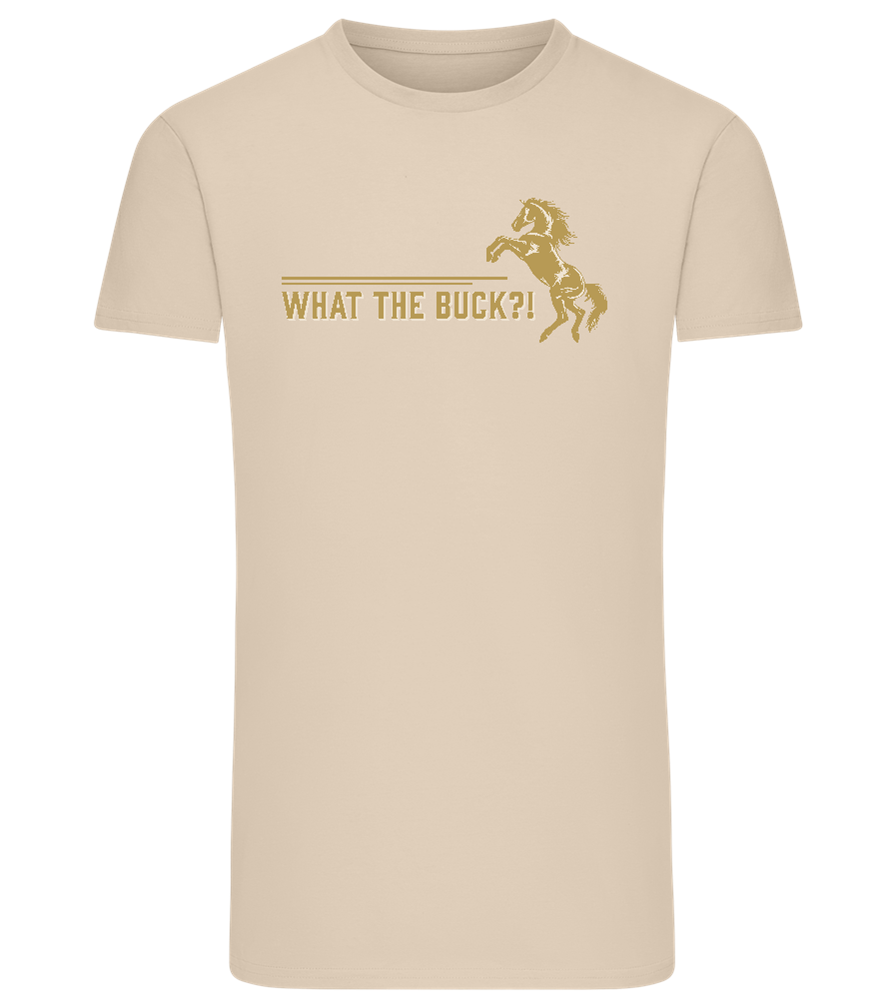 What The Buck Design - Comfort men's fitted t-shirt_SILESTONE_front