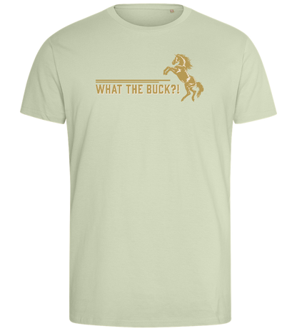 What The Buck Design - Comfort men's fitted t-shirt_SILESTONE_front