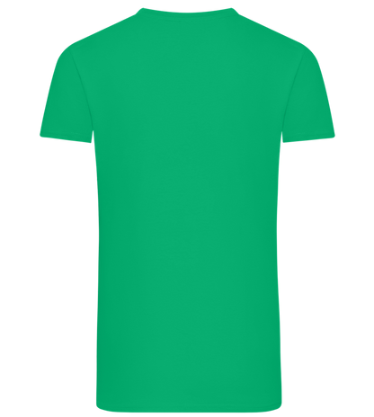 What The Buck Design - Comfort men's fitted t-shirt_MEADOW GREEN_back