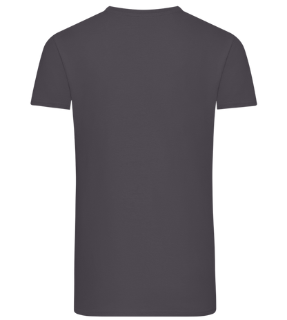 What The Buck Design - Comfort men's fitted t-shirt_MOUSE GREY_back