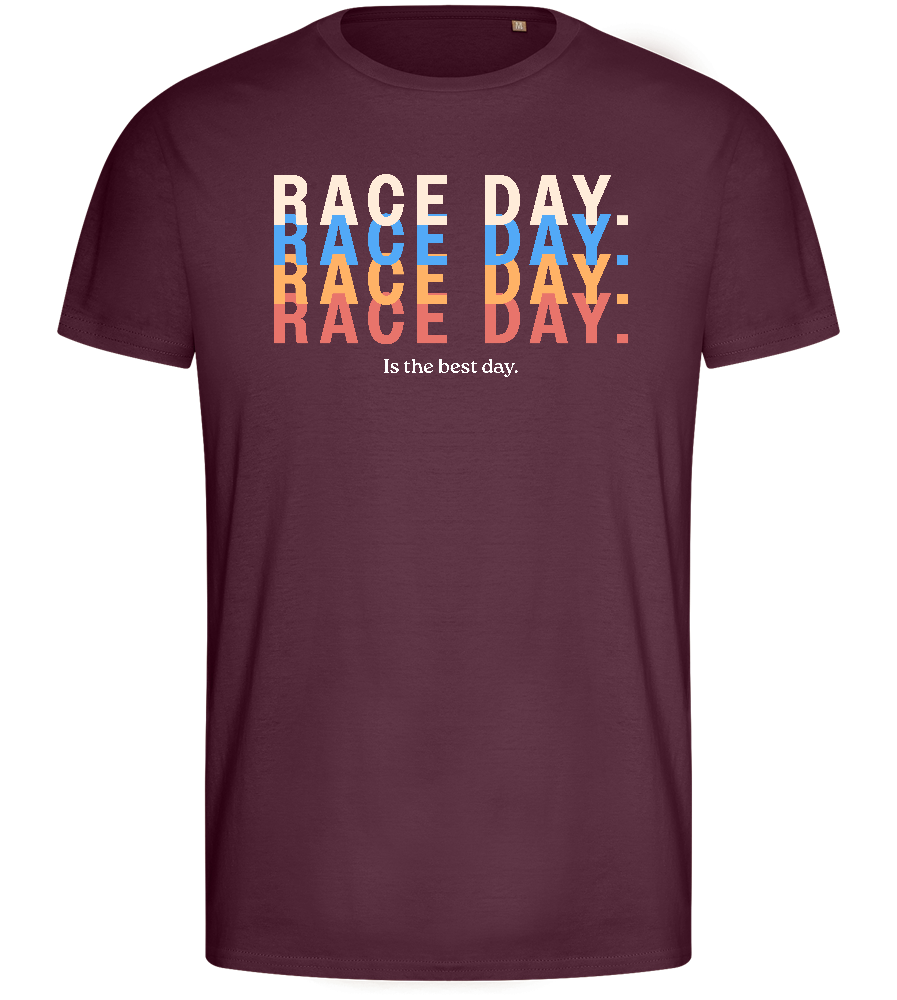 Best Day of the Week Design - Basic men's fitted t-shirt_BORDEAUX_front