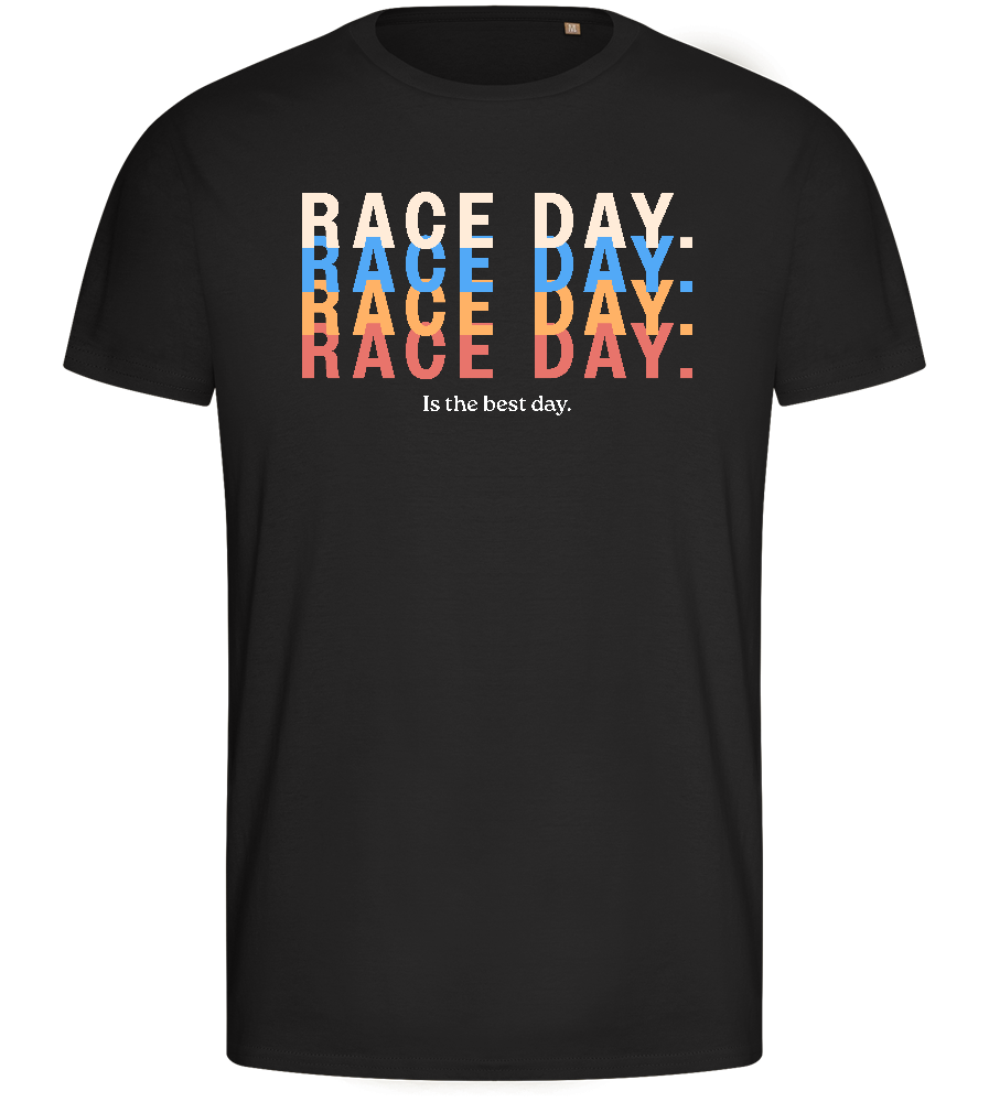 Best Day of the Week Design - Basic men's fitted t-shirt_DEEP BLACK_front