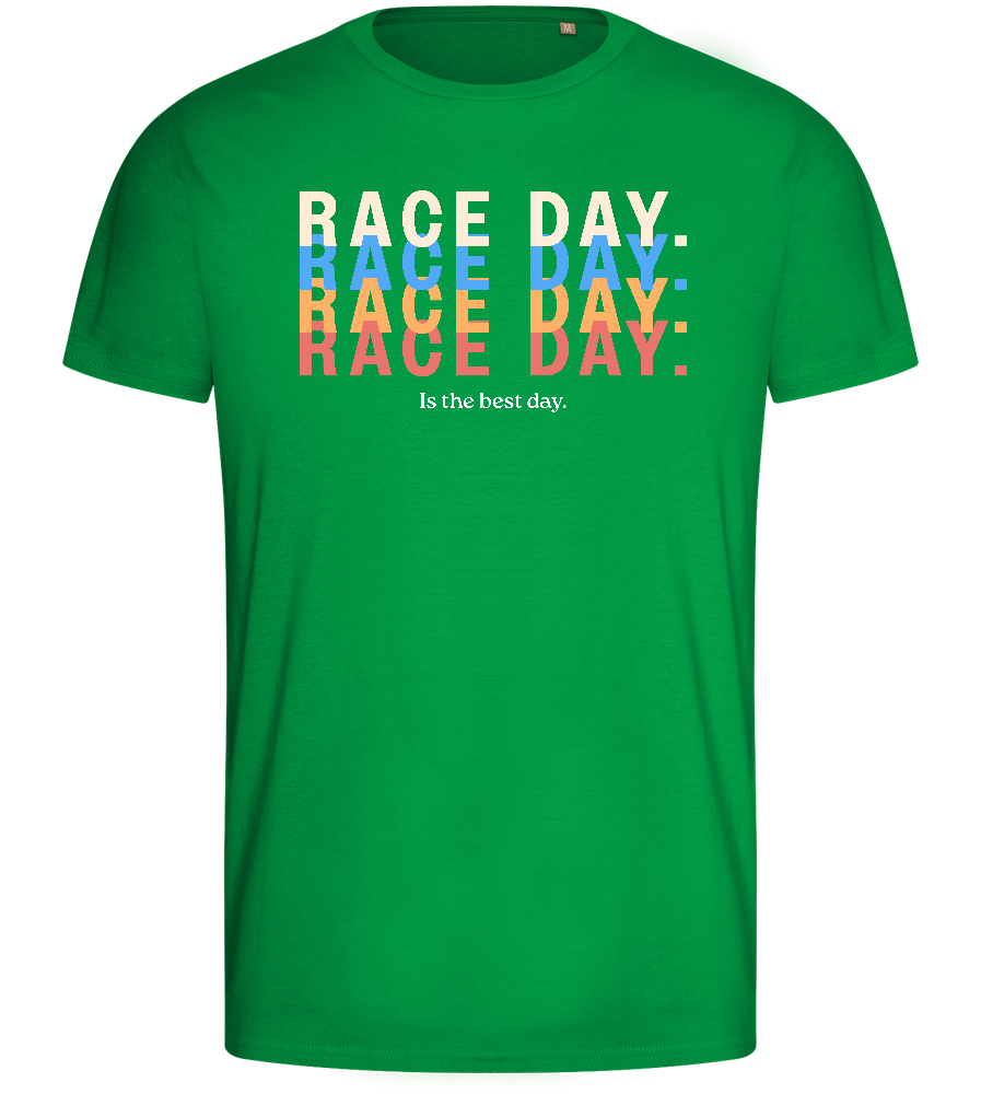 Best Day of the Week Design - Basic men's fitted t-shirt_MEADOW GREEN_front