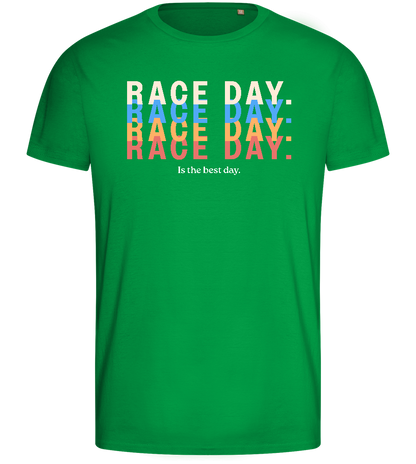 Best Day of the Week Design - Basic men's fitted t-shirt_MEADOW GREEN_front