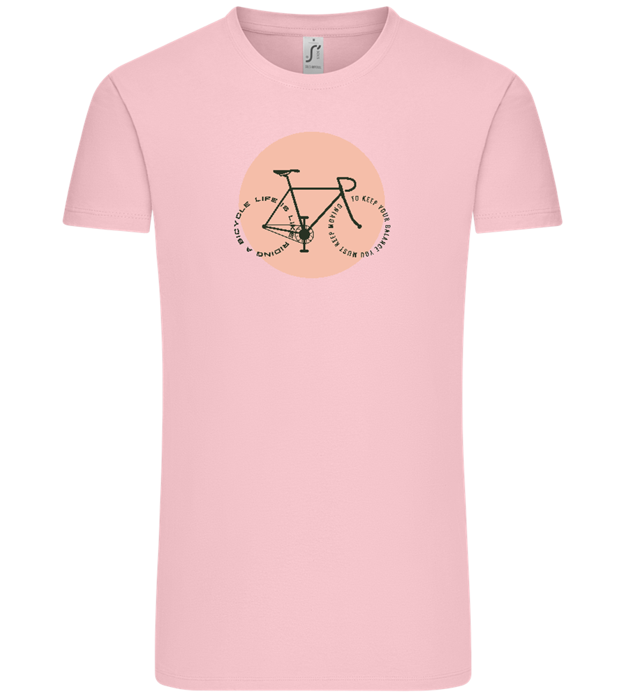 Bicycle Life Keep Moving Design - Comfort Unisex T-Shirt_CANDY PINK_front