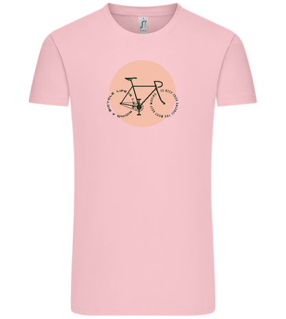 Bicycle Life Keep Moving Design - Comfort Unisex T-Shirt_CANDY PINK_front