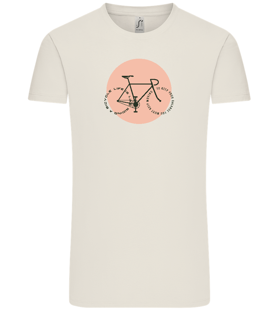 Bicycle Life Keep Moving Design - Comfort Unisex T-Shirt_ECRU_front