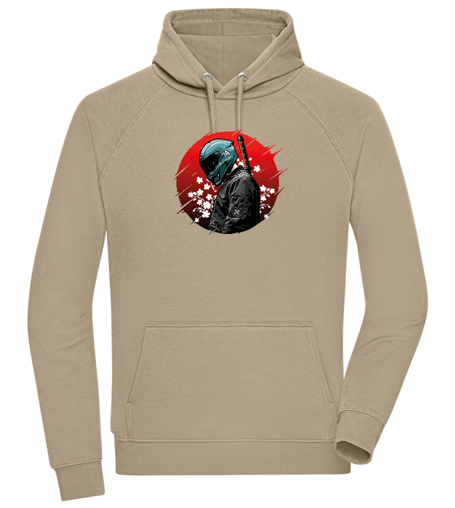 Samurai Bike 2 Design - Comfort unisex hoodie_KHAKI_front