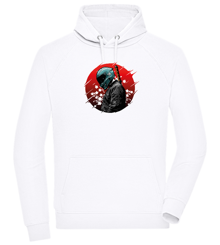 Samurai Bike 2 Design - Comfort unisex hoodie_WHITE_front