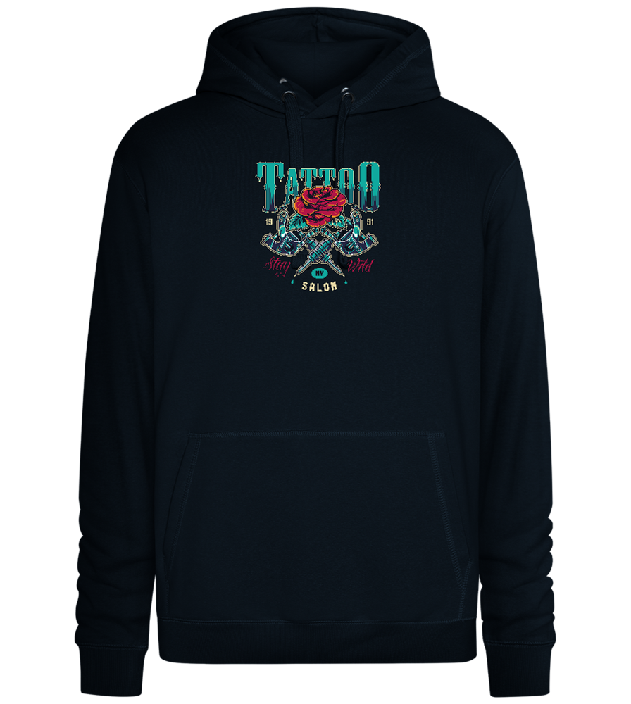 Tattoo Salon NY Design - Premium unisex hoodie_BLACK_front