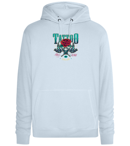 Tattoo Salon NY Design - Premium unisex hoodie_CREAMY BLUE_front