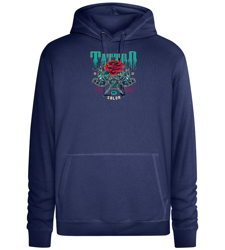 Tattoo Salon NY Design - Premium unisex hoodie_DENIM CHINA_front