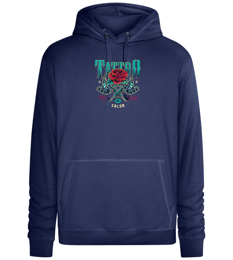 Tattoo Salon NY Design - Premium unisex hoodie_DENIM CHINA_front