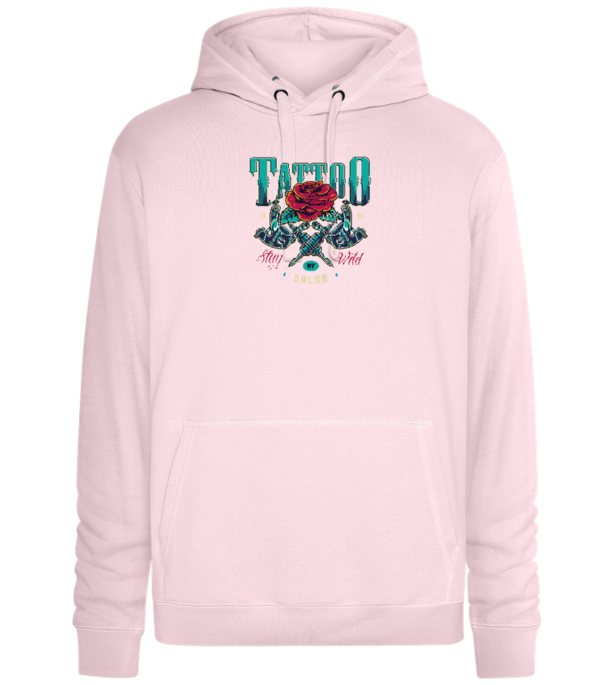 Tattoo Salon NY Design - Premium unisex hoodie_LIGHT PEACH ROSE_front