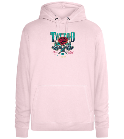 Tattoo Salon NY Design - Premium unisex hoodie_LIGHT PEACH ROSE_front