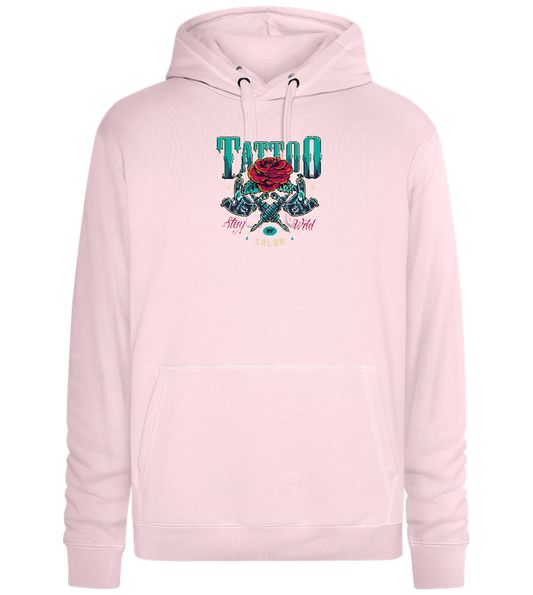 Tattoo Salon NY Design - Premium unisex hoodie_LIGHT PEACH ROSE_front