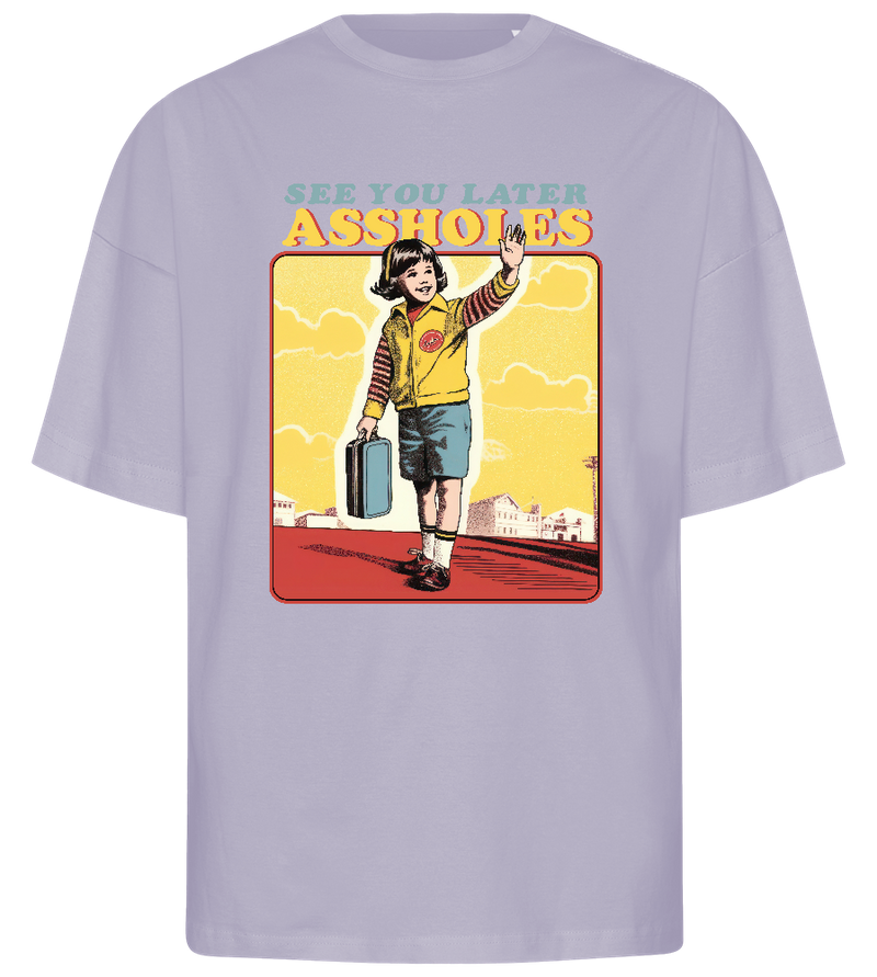 See You Later Design - Premium men's oversized t-shirt_LILAK_front