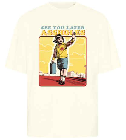 See You Later Design - Premium men's oversized t-shirt_OFF-WHITE_front