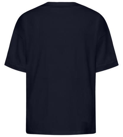 See You Later Design - Premium men's oversized t-shirt_FRENCH NAVY_back