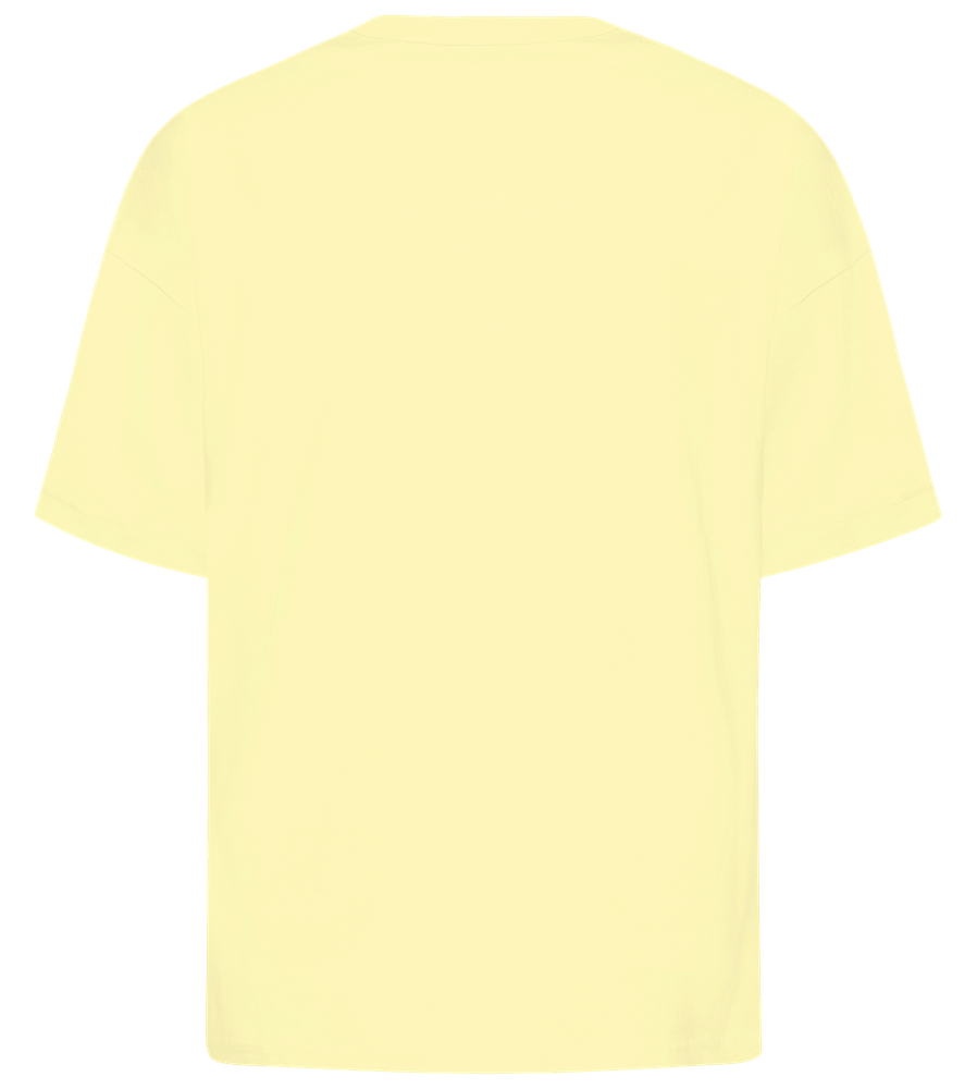 See You Later Design - Premium men's oversized t-shirt_LIGHT YELLOW_back